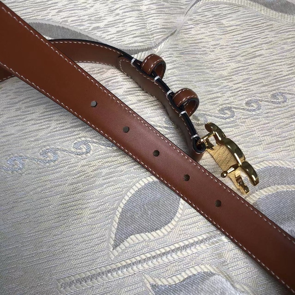 💖✨Celine Belt・Brown Leather・Gold Buckle・80cm・Box + Dust Bag - Picture 8 of 8